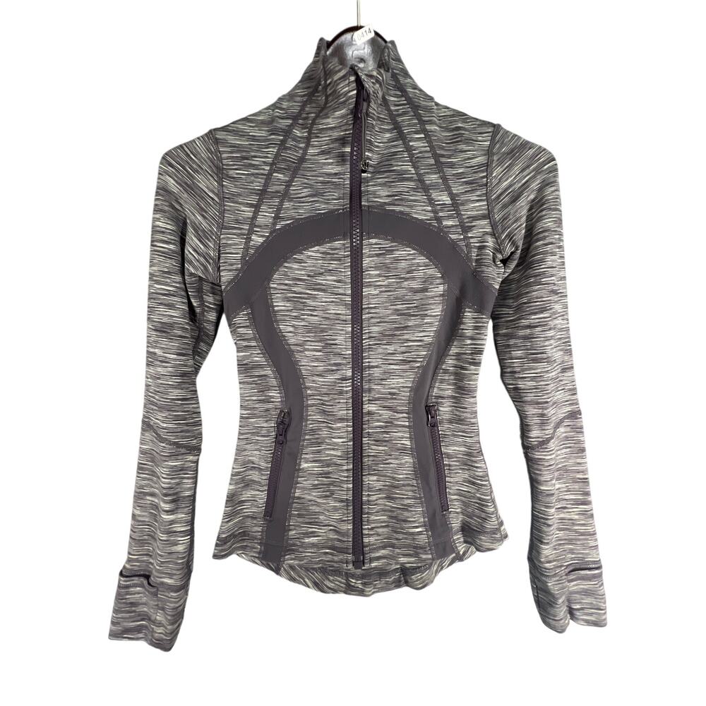 Lululemon Athletica Define Jacket Magnum Space Dye Gray Women's Zip Up Size 2